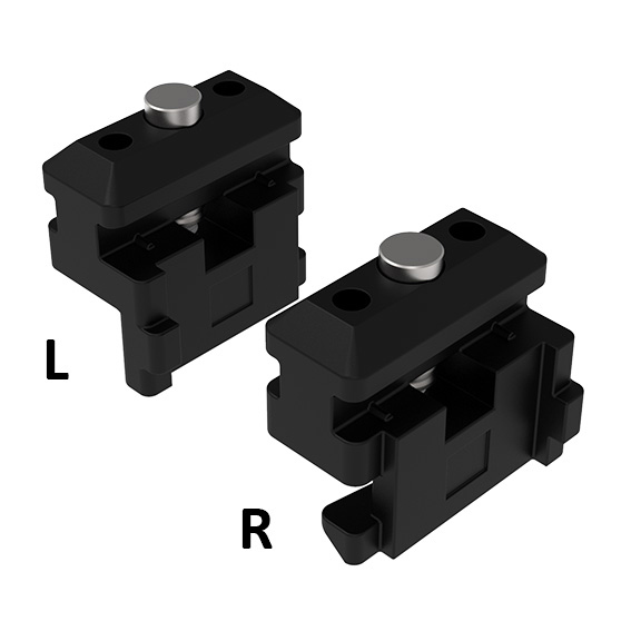 Schiebetür-Führung für Klemmprofil, linke Ausführung