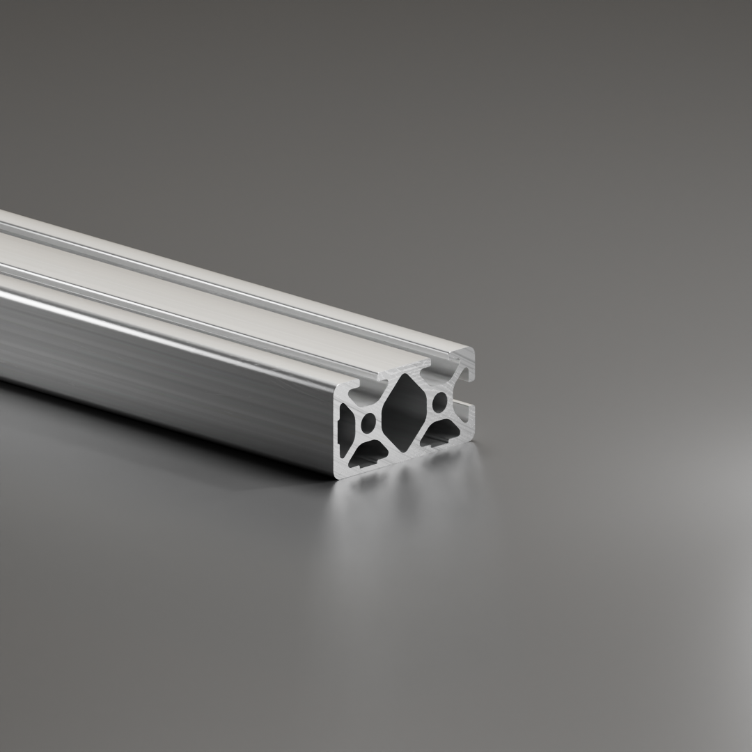 Alu - Profil AVP-I 5 Leicht 40 x 20 mm, 3-Nuten geschlossen, 90°, Nut 5 mm