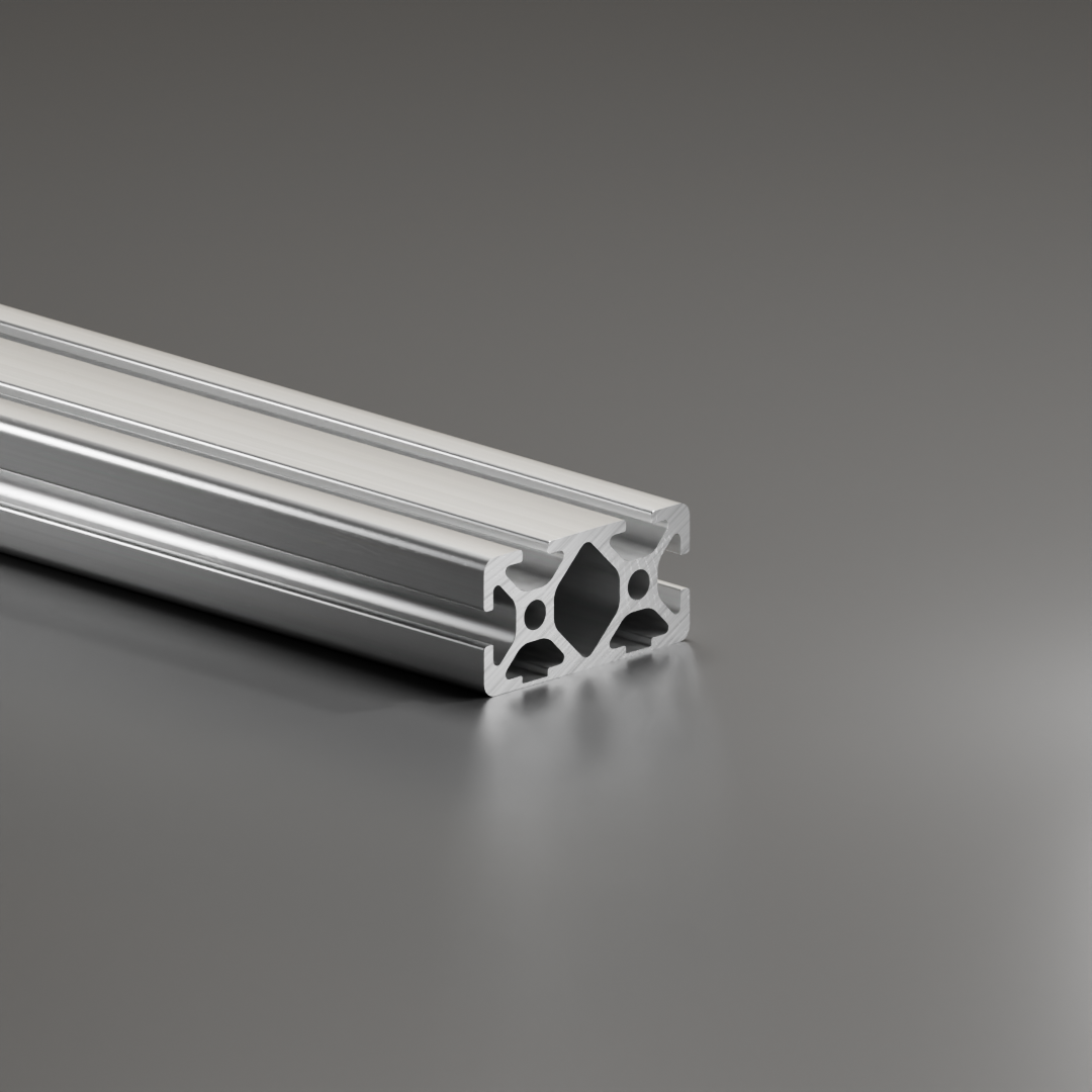 Alu - Profil AVP-I 5 Leicht 40 x 20 mm, 2-Nuten geschlossen, Nut 5 mm, schwarz