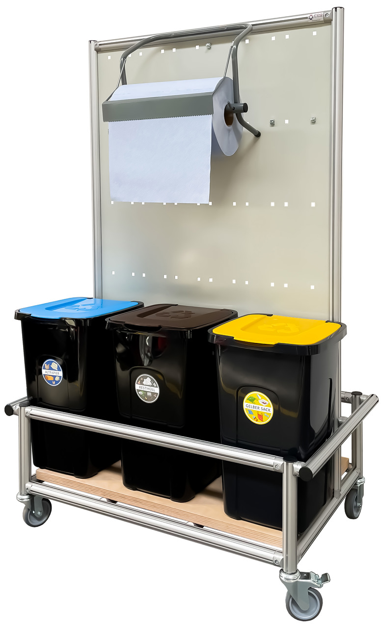 Clean Trolley Wagen Reinigungsstation inkl. Müllbehälter
