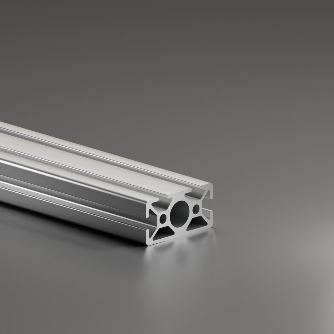 Alu - Profil AVP-I 8 Leicht 30 x 60 mm, 2-Nuten geschlossen, Nut 8 mm