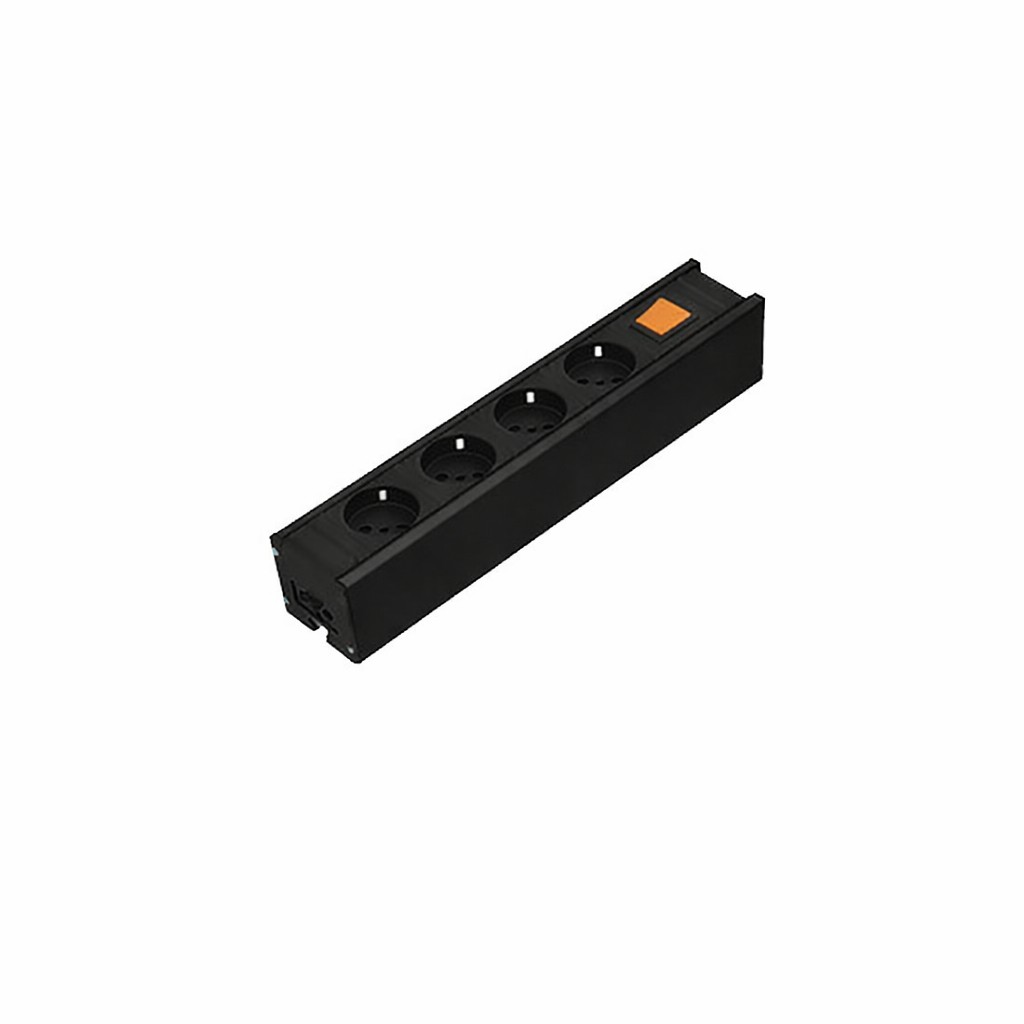 Steckdosenleiste Modul F Line 317 5-Fach 4x, Ausgang dimmbar, ESD
