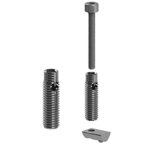 Automatikverbinder Stahl inkl. Montageset, Nut 5