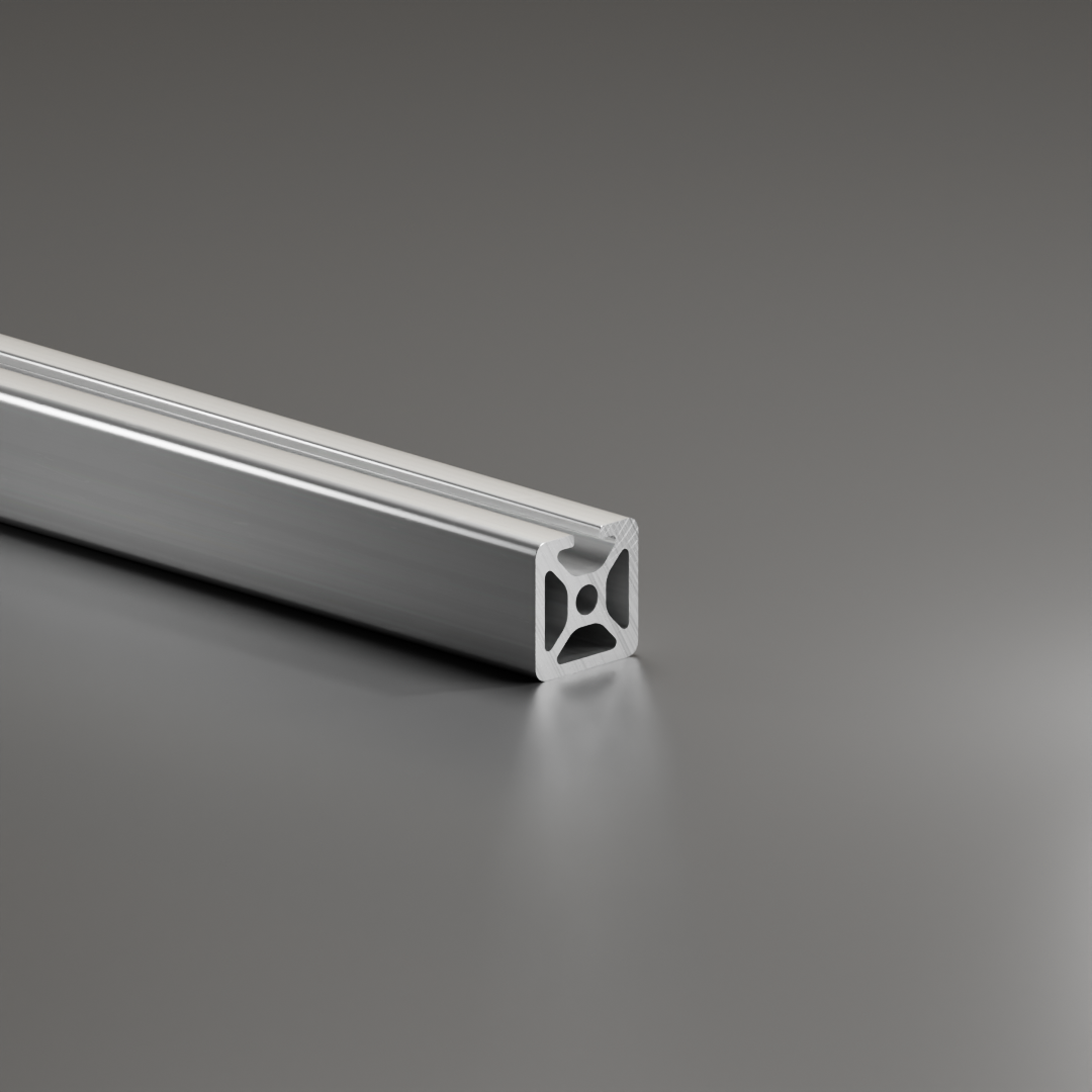 Alu - Profil AVP-I 5 Leicht 20 x 20 mm, 3-Nuten geschlossen, Nut 5 mm