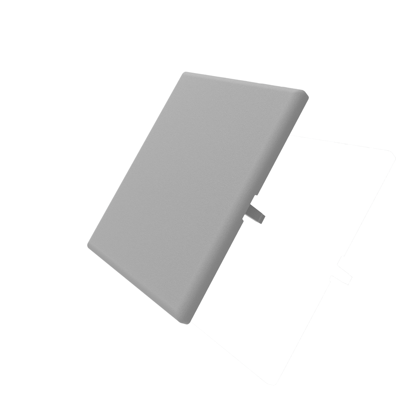 Abdeckkappe f. Zinkwinkel 40 Flach, grau ähnlich RAL 7042