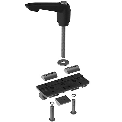 Profilgleiter ZN 40/80 Festlager mit Klemmhebel (SET)