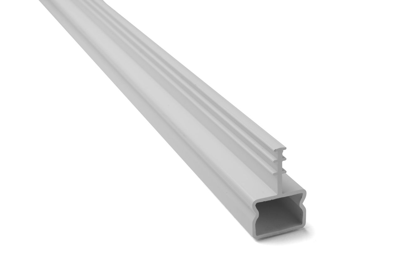 Röllchenleisten-Mittelführung grau