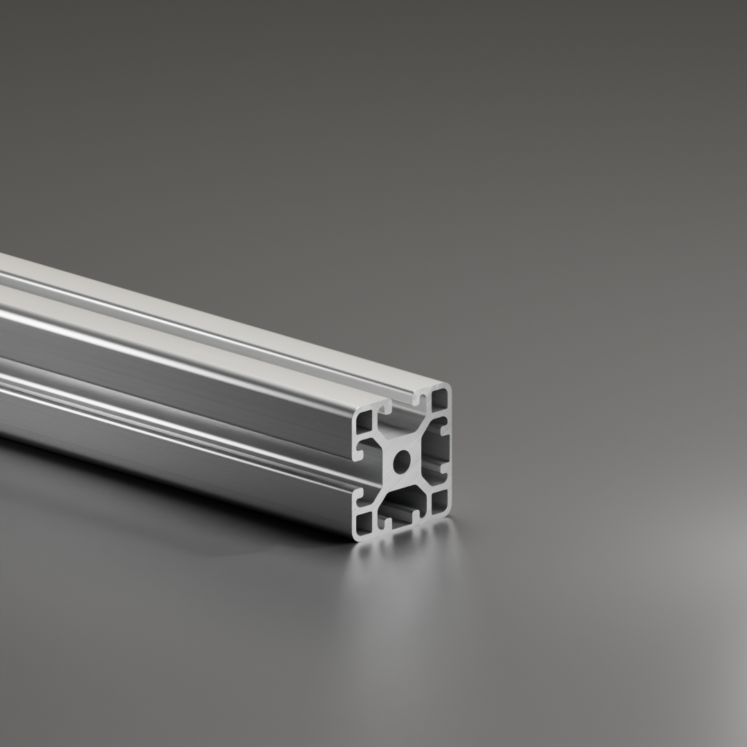 Alu - Profil AVP-I 8 Leicht 40 x 40 mm, 2-Nuten geschlossen, 90°, Nut 8 mm