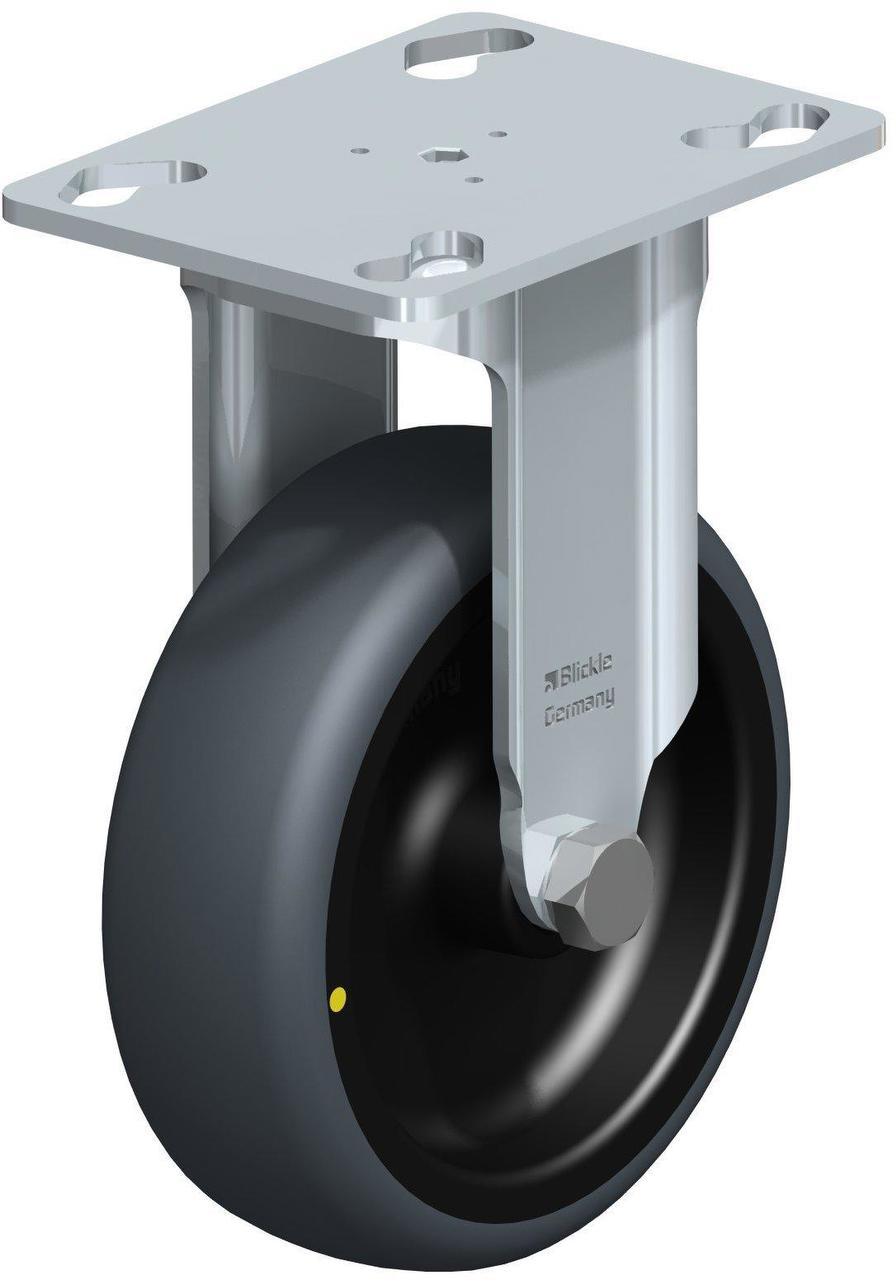 Bockrolle mit Anschraubplatte, Rad Ø 100 mm, grau ESD