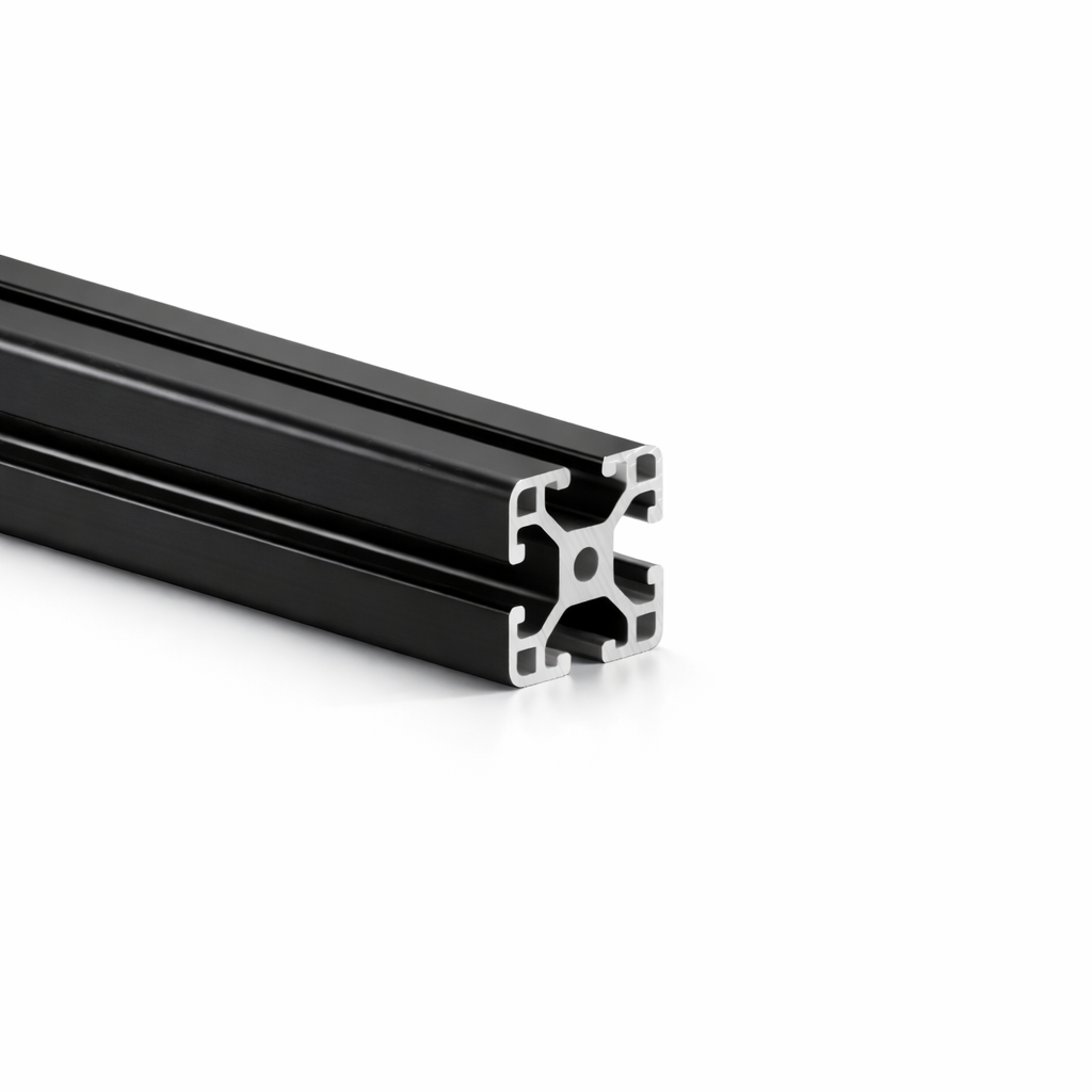 Alu - Profil AVP-I 6 Leicht 30 x 30 mm, Nut 6 mm, schwarz