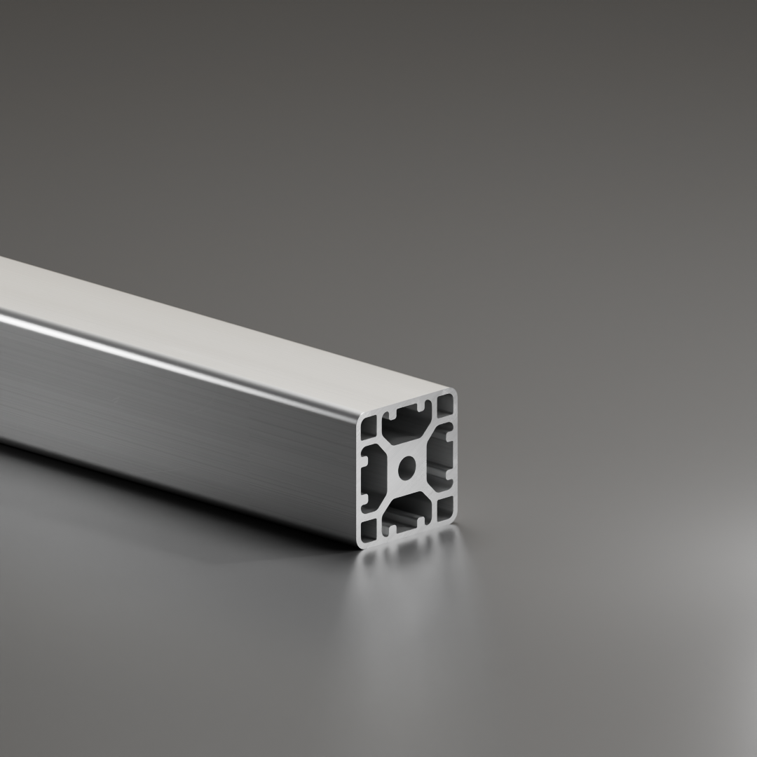 Alu - Profil AVP-I 8 Leicht 40 x 40 mm, 4-Nuten geschlossen, Nut 8 mm