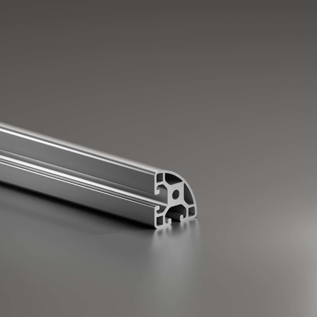 Alu - Profil AVP-I 8 Leicht 40 x 40 mm, R40, Nut 8 mm