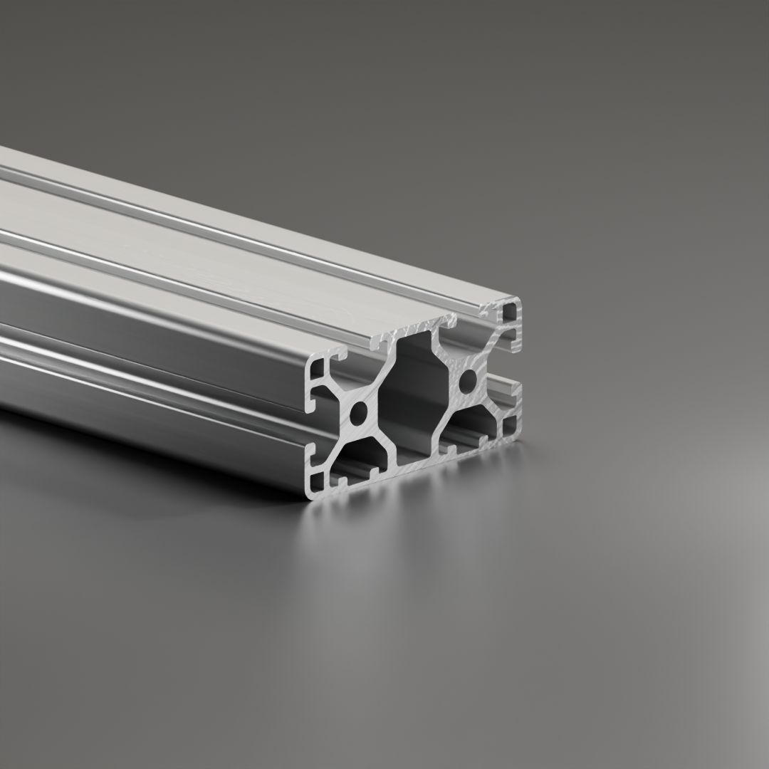 Alu - Profil AVP-I 6 Leicht 30 x 60 mm, 2-Nuten geschlossen, Nut 6 mm