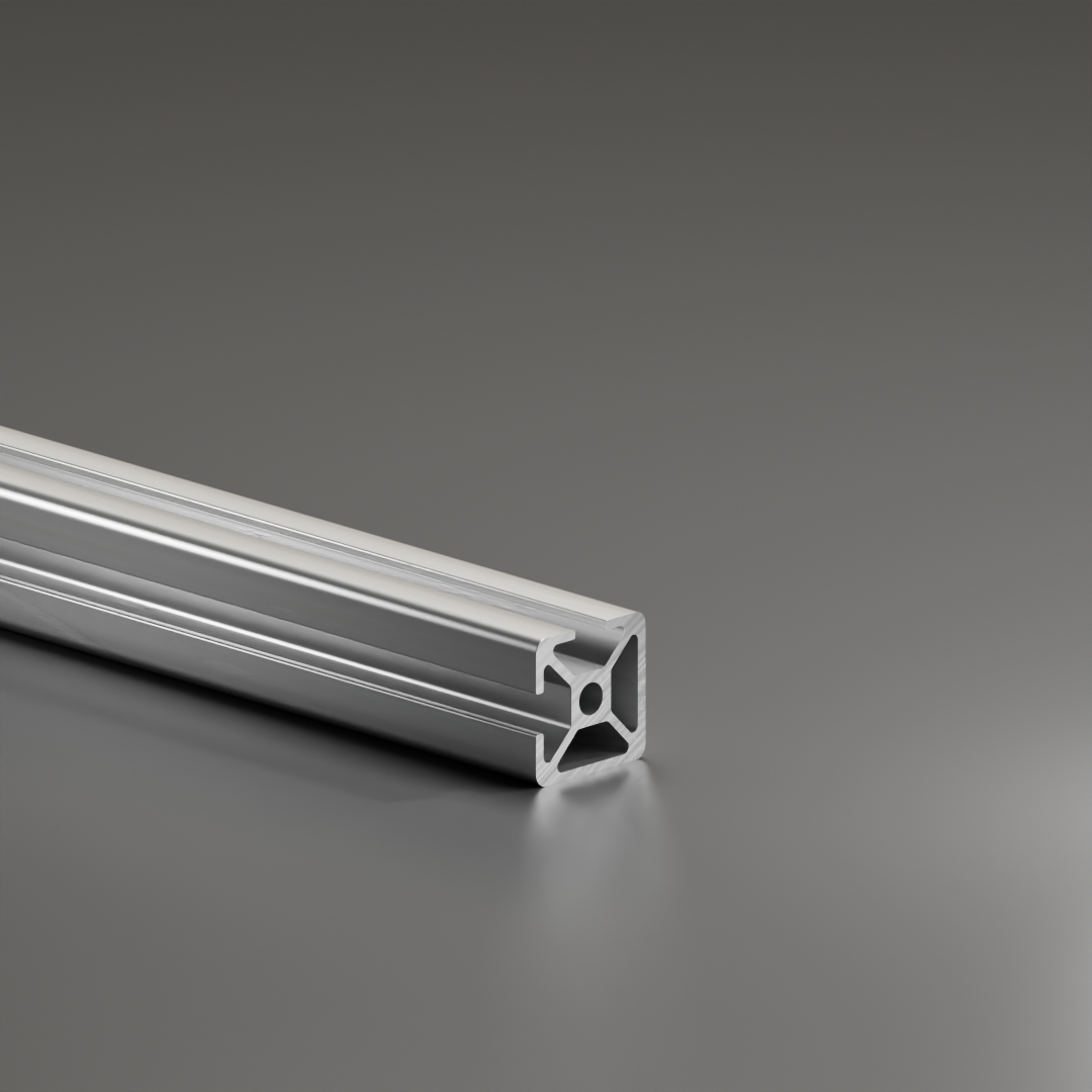 Alu - Profil AVP-I 8 Leicht 30 x 30 mm, Nut 8 mm, 2-Nuten geschlossen 90°