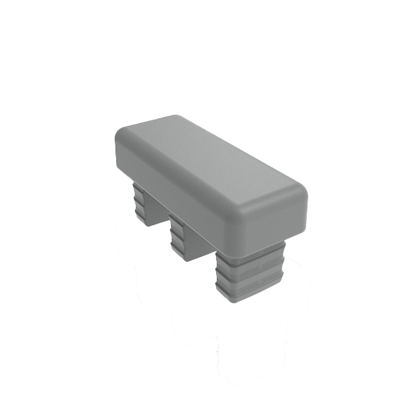 Abdeckkappe für Seitenschutzprofil 40, grau