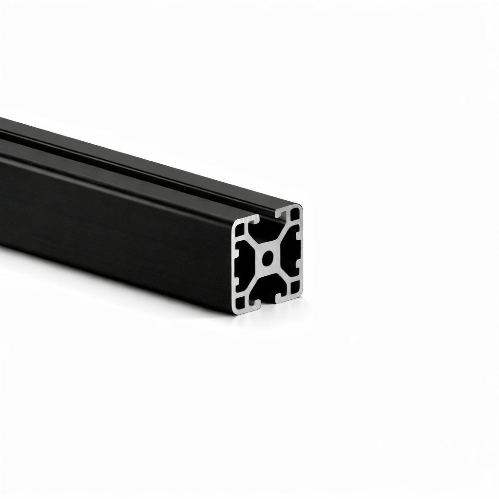 Alu - Profil AVP-I 6 Leicht 30 x 30 mm, Nut 6 mm, 2-Nuten geschlossen, 180°, schwarz