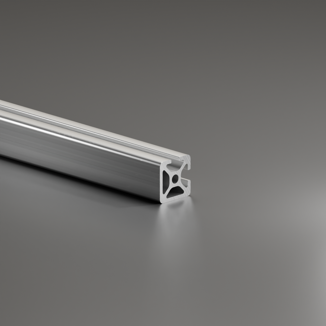 Alu - Profil AVP-I 5 Leicht 20 x 20 mm, 2-Nuten geschlossen, 90°, Nut 5 mm